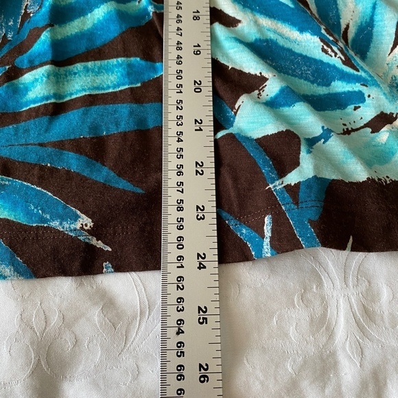 Tommy Bahama Women's Brown/Blue Tropical Print Tank Top Size X-large - Picture 8 of 9